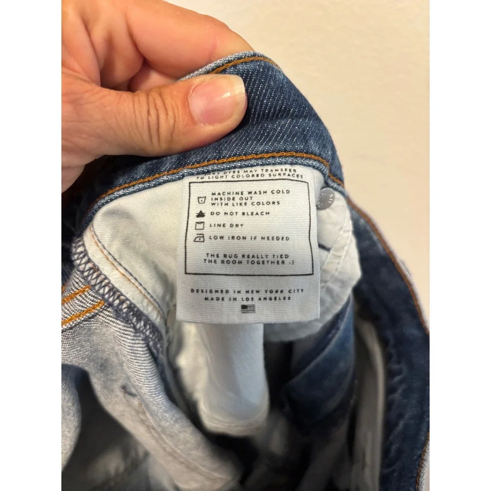 AYR The Secret Sauce High Rise Wide Leg Jeans Medium Wash Blue Size 27S